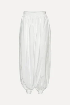 Balloon Pleated Pants Bright White