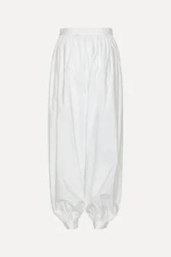 Balloon Pleated Pants Bright White