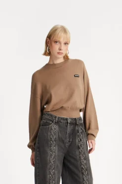 Basic Crewneck Sweater Brown