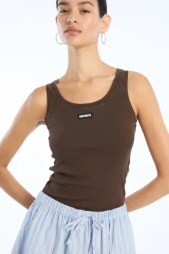 Basic Tank Top Dark Brown