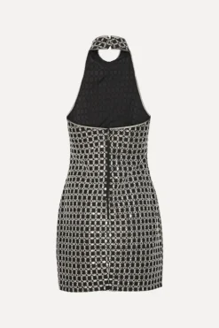 Beaded Halterneck Dress Black