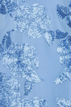 Beaded Halterneck Dress Blue
