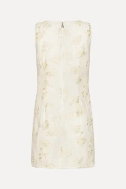Beaded Mini Dress Egret White