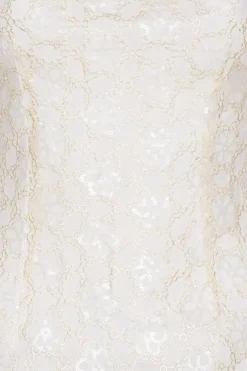 Beaded Mini Dress White
