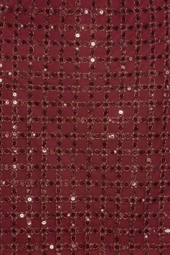 Beaded Mini Skirt Bordeaux