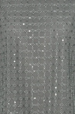 Beaded Oversized Top Grey