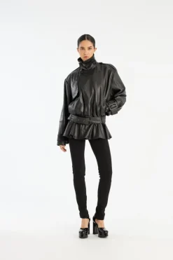 Biker Leather Jacket Black