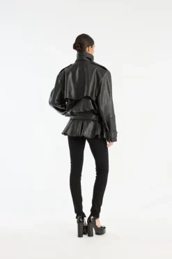 Biker Leather Jacket Black