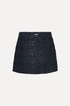 Boucle Mini Skirt Dark Blue