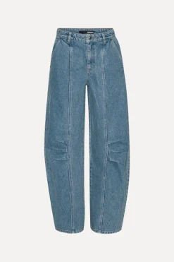 Cargo Denim Pants Vintage Blue