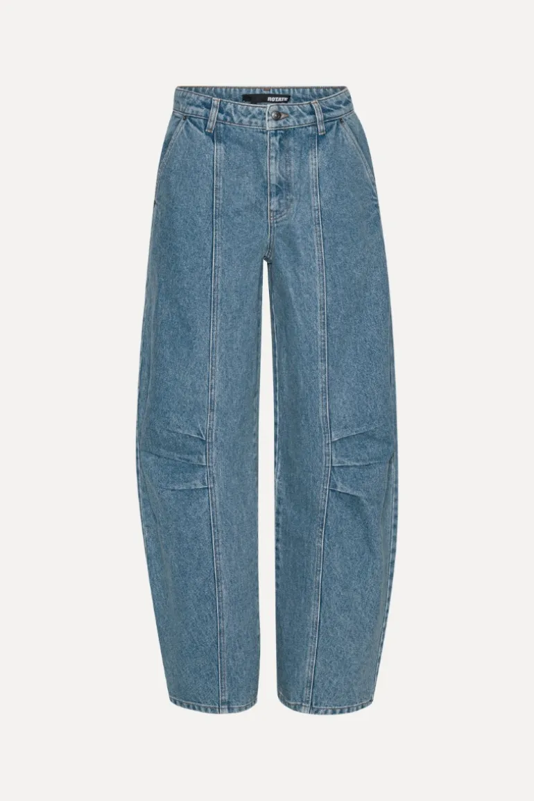 Cargo Denim Pants Vintage Blue