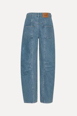 Cargo Denim Pants Vintage Blue