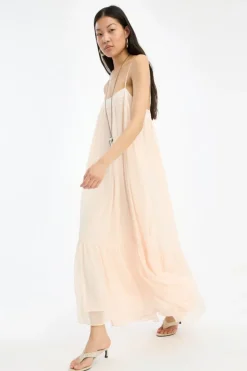 Chiffon A-Line Dress Light Pink