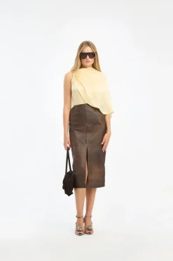 Chiffon Cape Top Yellow