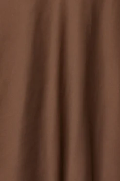 Chiffon Halter Dress Dark Brown