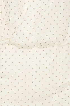 Chiffon Ls V-neck Dress Creme