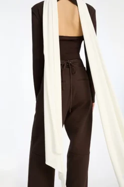 Corset Suiting Pants Dark Brown