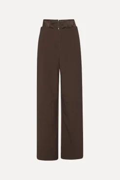 Corset Suiting Pants Dark Brown