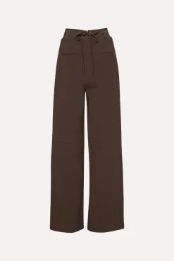 Corset Suiting Pants Dark Brown