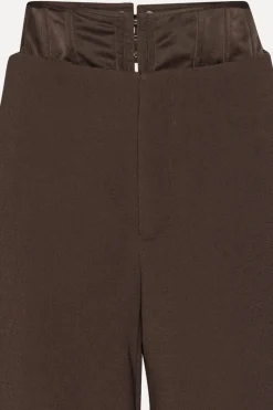 Corset Suiting Pants Dark Brown