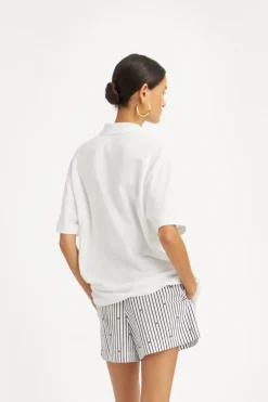 Cotton Short Sleeve Polo Bright White