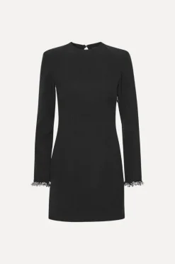 Crepe Mini Dress Black