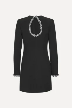 Crepe Mini Dress Black