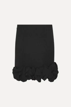Crepe Mini Skirt Black