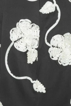3d Flower Midi Dress Black