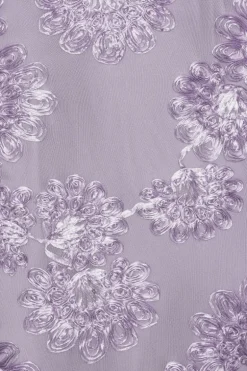 3d Mesh Maxi Dress Purple