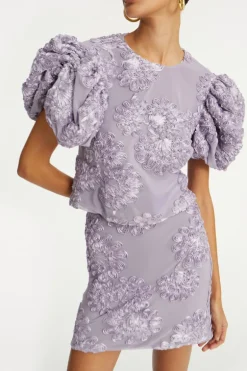 3d Mesh Sleeveless Top Purple
