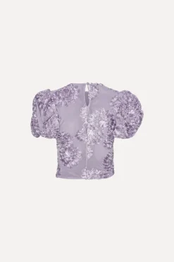 3d Mesh Sleeveless Top Purple