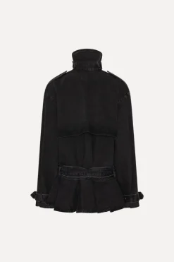 Denim Biker Jacket Black