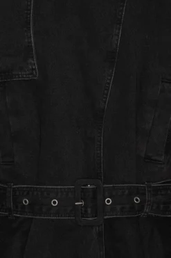 Denim Biker Jacket Black