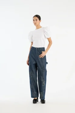 Denim Boyfriend Jeans Dark Blue