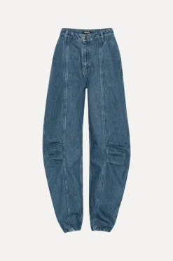 Denim Cargo Pants Medium Blue