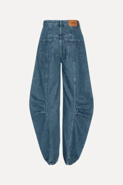Denim Cargo Pants Medium Blue