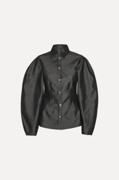 Denim Fitted Shirt Black