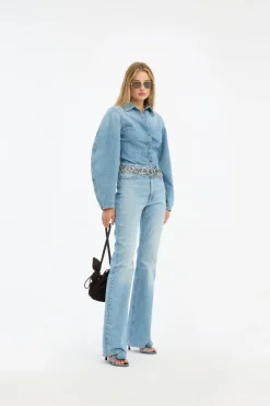 Denim Fitted Shirt Light Blue Denim