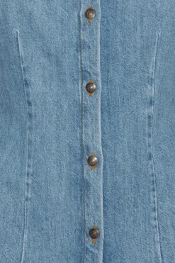 Denim Fitted Shirt Light Blue Denim
