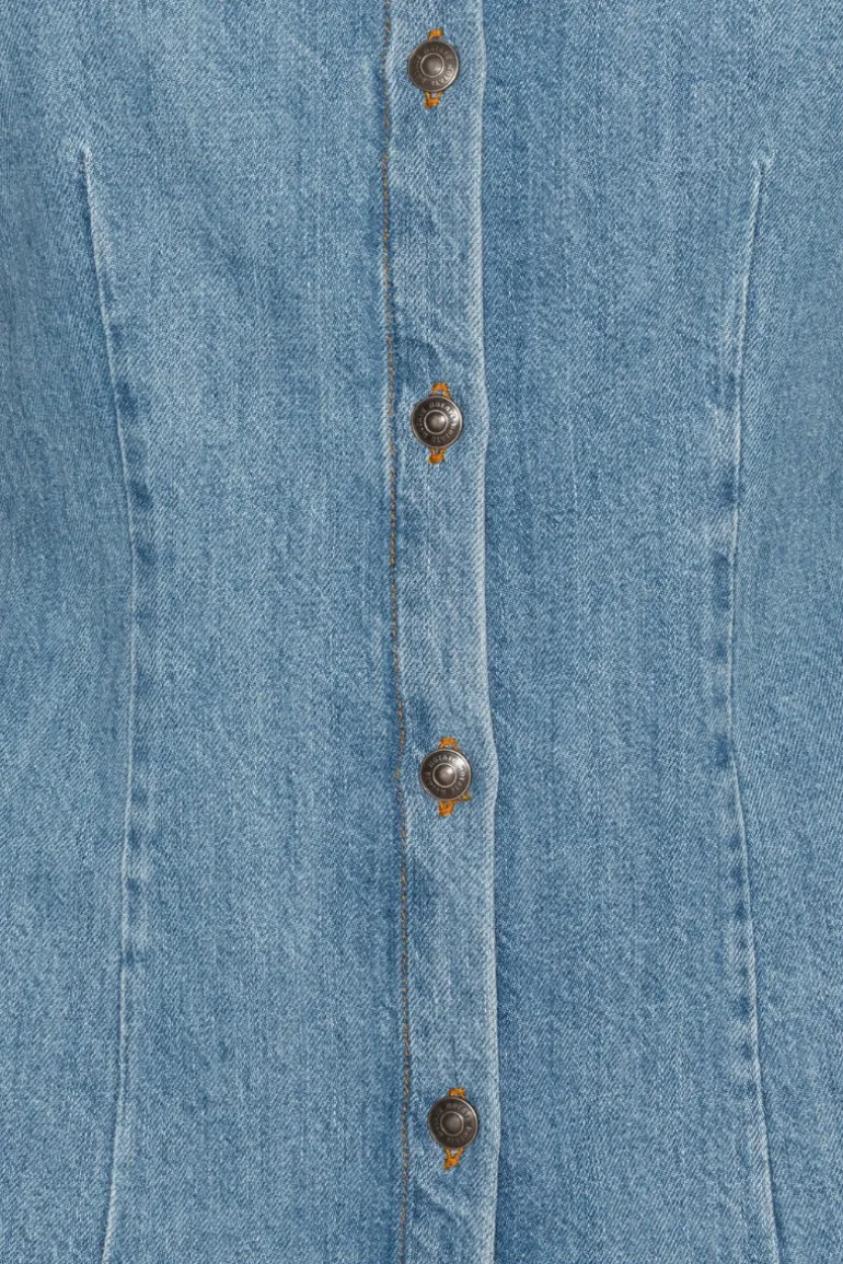 Denim Fitted Shirt Light Blue Denim