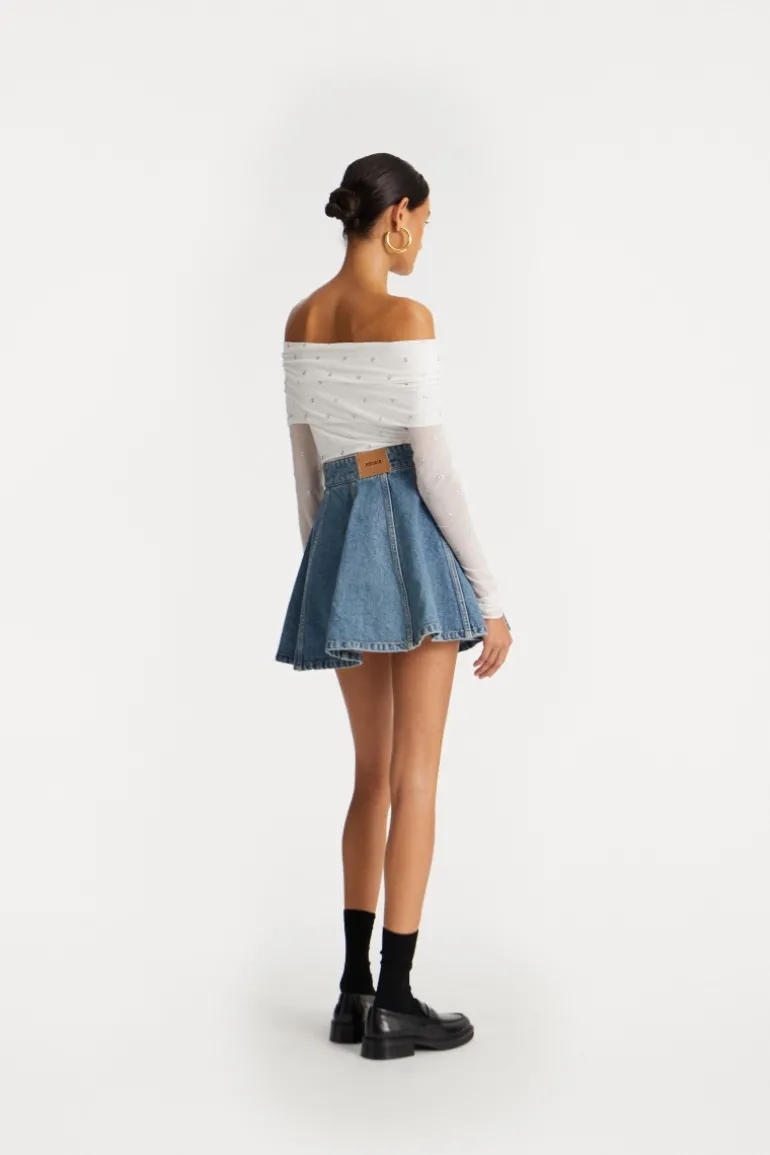 Denim Mini Skirt Vintage Blue