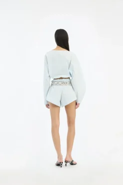 Drawstring Shorts Light Blue