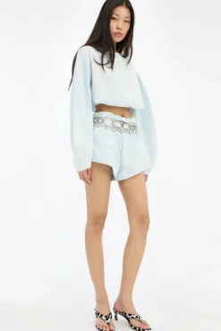 Drawstring Shorts Light Blue