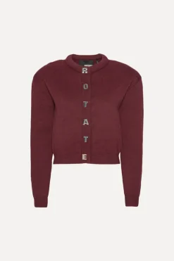 Firm Knit Cardigan Burgundy