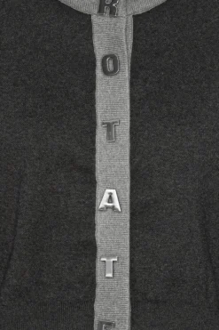 Firm Knit Cardigan Dark Grey