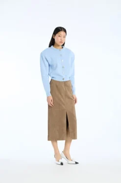 Firm Knit Cardigan Light Blue