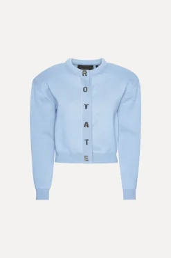 Firm Knit Cardigan Light Blue