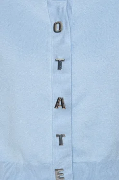 Firm Knit Cardigan Light Blue