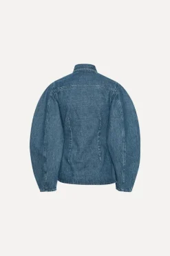 Fitted Denim Shirt Medium Blue